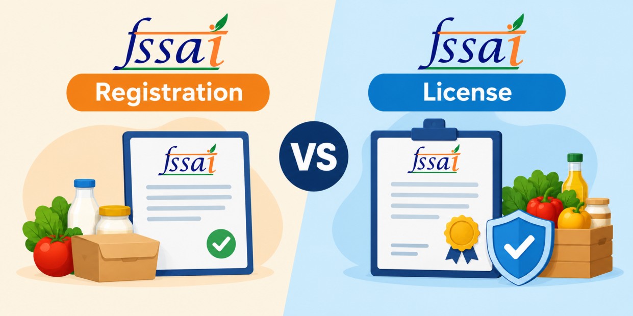 FSSAI Registration vs FSSAI License: What's the Difference?